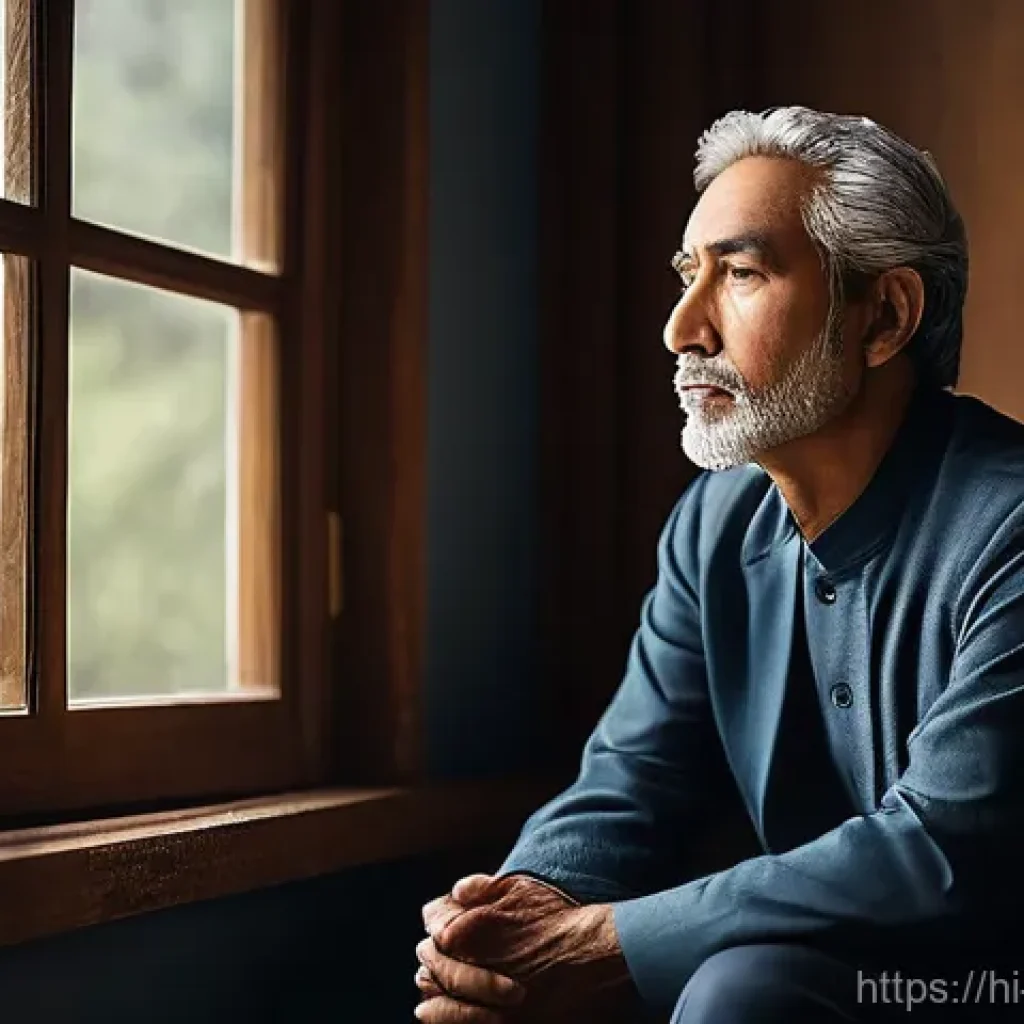 기독교와 기쁨의 영성 - **Prompt:** A mature person (either male or female), with a serene and resilient expression, is seat...
