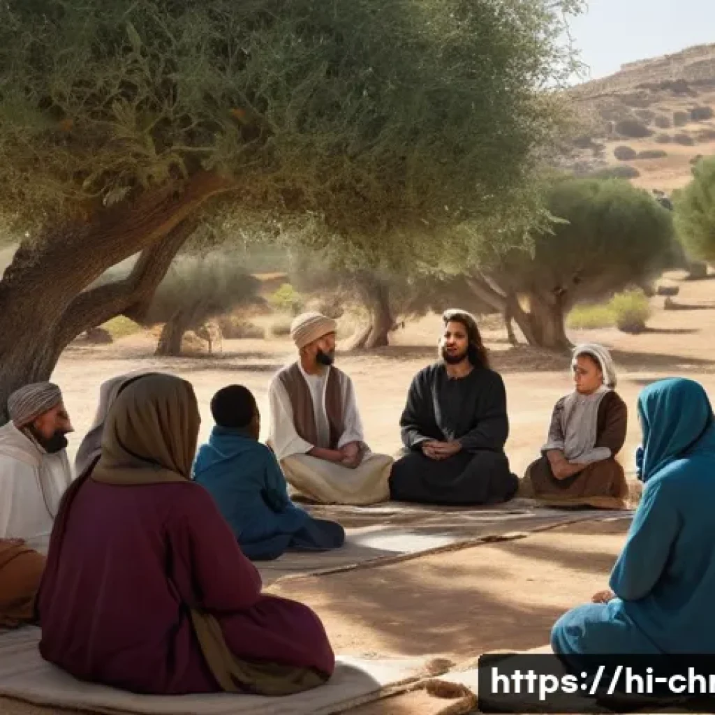 기독교의 변천사 - **Prompt 1: Jesus Teaching in Ancient Palestine**
"A cinematic wide-angle shot capturing Jesus C...