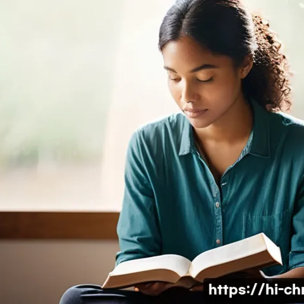 기독교와 자살 예방 - **Prompt 1: Faith, Therapy, and Inner Peace**
"A young adult, dressed modestly in comfortable, c...